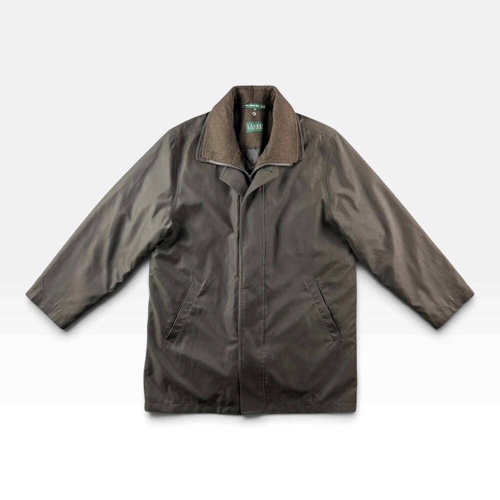 Lauren Ralph Lauren Edgar Rain Over Coat Removable Liner Wool Blend Mens 42S
